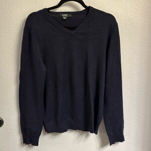 Men’s JCrew cashmere v neck sweater size small
